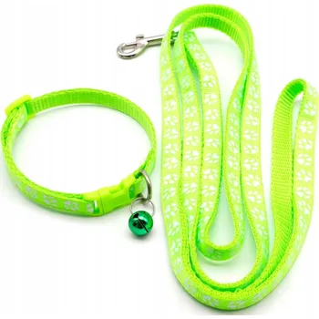 Vodítko pro psa VODÍTKO PRO PSA S OBOJKEM A ZVONEČKEM, PEVNÁ SADA