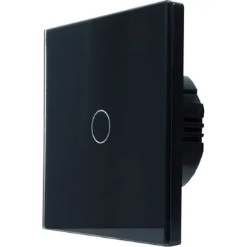 vypínač Dotykový spínač světla Smart WiFi skleněný EweLink s/bez neutrálního vodiče (N) černý
