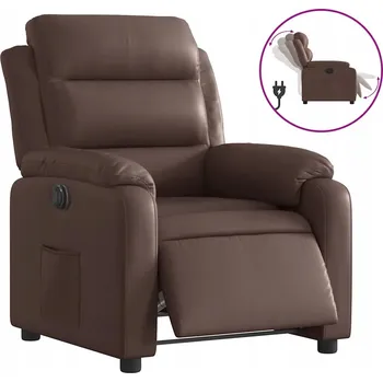 Křeslo VidaXL Elektrické polohovací křeslo, hnědé, potažené umělou kůží