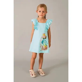 Dívčí šaty Dívčí šaty Mayoral 3943.6M.Mini.PPY2 modrá 50X, vel. 92