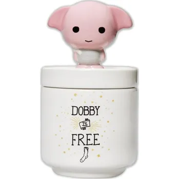 Dóza na potraviny Skleněná dóza DHarry Potter: Kawaii Dobby (výška 14 cm|objem 180 ml)