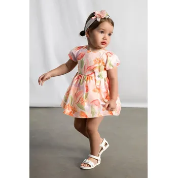 Dětská móda Dětské lněné šaty Mayoral 1909.4B.Baby.PPY2 růžová 30X, vel. 98