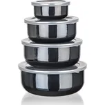 Banquet Sada smaltovaných misek METALLIC Black 8 ks