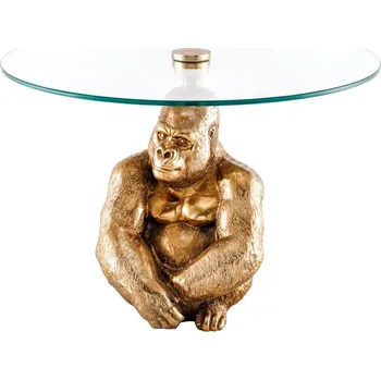 Konferenční stolek INVICTA INTERIOR Konferenční stolek GOLDEN GORILLA 60cm zlatá/sklo