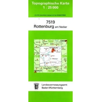 Topographische Karte Baden-Württemberg Rottenburg am Neckar