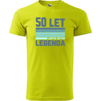 Pánské oblečení Pánské tričko s potiskem Legenda limitovaná edice Velikost: 3XL, Barva trička: Limetková
