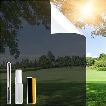 Roleta Zrcadlová okenní fólie, fólie pro ochranu soukromí, samolepicí ochranná fólie proti slunci, anti-UV