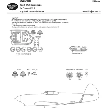 Plastikový model New Ware 1/48 Mask Yak-7B BASIC (ZVE 4837)