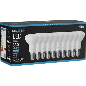 Žárovka Mexen Nova 10x LED žárovka E14, R50, 6W, Studená - 6500K, 630 lm - L103-E14-0665-01x10 Żarówki LED