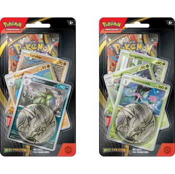 Sběratelská karetní hra POKÉMON TCG: MEGA EVOLUCE - PREMIUM BLISTR - TYRANITAR + MEOWSCARADA