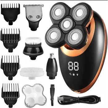 Holicí Strojek pro muže 5v1 - Strojek na holení vousů, vlasů a hlavy - Zastřihovač