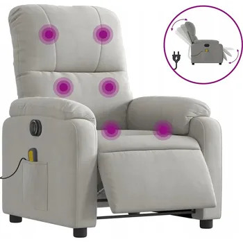 Křeslo Masážní křeslo VidaXL šedé