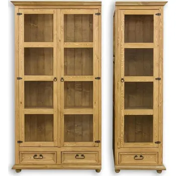 Jídelní set Vitrína KW709/II povrchová úprava - včelí vosk Tmavý včelí vosk