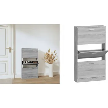 Botník Šedý dub sonoma, Botník, 59x17x108 cm