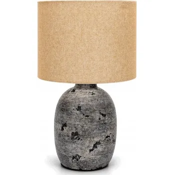 Lampička Keramická stolní lampa Hnědá, šedá