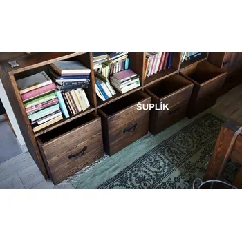 Postel Rustikální šuplík do regálu