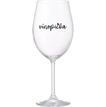 Sklenice VÍNOPIČKA - čirá sklenice na víno 350 ml