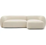 Krémová žinylková rohová pohovka (pravý roh/s lenoškou) Martina – Kave Home ID_1760428