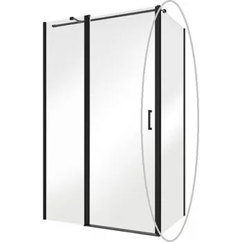 Besco Exo-CH pevný boční díl, black Rozměr sprch.dveří: 90cm, PCH-9B-190C