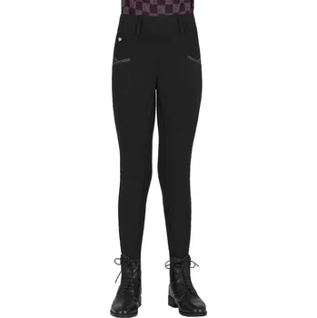 Jezdecké kalhoty Jezdecké legíny QHP Lize Junior, černá, 128