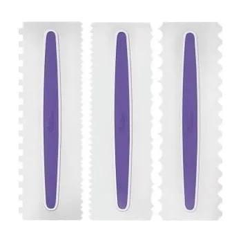 3 ks Icing Comb cukrářské stěrky 22,8 x 7,6 cm - Wilton