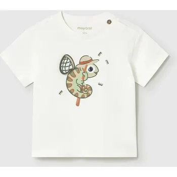 Chlapecké oblečení Dětské bavlněné tričko Mayoral 1004.3C.Baby.PPY2 bílá 00X, vel. 86