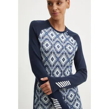 Pánské oblečení Funkční triko s dlouhým rukávem Helly Hansen LIFA MERINO 49379 námořnická modř 59X, vel. XL