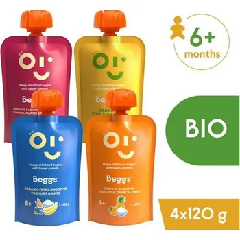 Beggs BIO Mix ovocných příkrmů (4× 120 g)