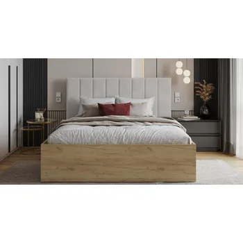 Postel Čalouněná postel GRENADA 120x200 cm se zdvižným roštem bílá