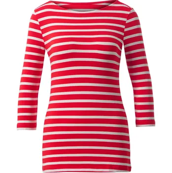 Pánské tričko 697757 - Tchibo - Proužkované triko s 3/4 rukávem - pro ženy - vel. M 40/42 - barva: bílá/s proužky