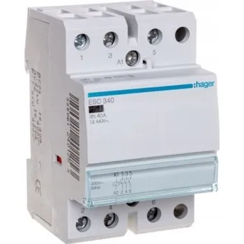 Stykač ESC340 Stykač 230VAC 3NO 40A AC-7a/b HAGER