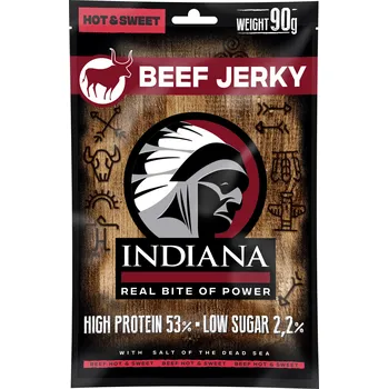 Sušené maso Indiana Hovězí sušené maso Jerky 90g Chilli