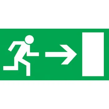 Samolepící etiketa Etikety Info - Únikový východ vpravo 200x100 mm