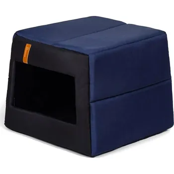 Pelíšek pro psa Rexproduct Pelíšek a boudička 2v1 Up and Down Blue (čtvercový vchod) XL