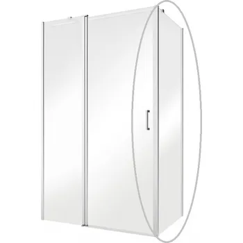 Besco Exo-CH pevný boční díl, chrom Rozměr sprch.dveří: 100cm, PCH-100-190C