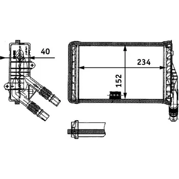 Chladič motoru chladič topení MAHLE