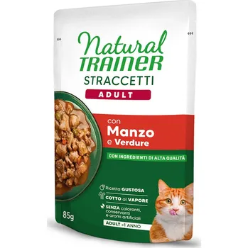 Krmivo pro kočku 22x85g Natural Trainer proužky v omáčce - hovězí