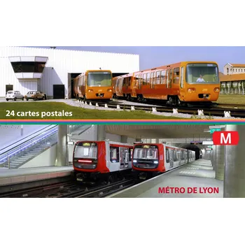 Sada 24 pohlednic lyonské metro