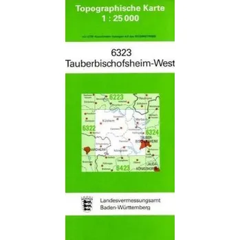 Topographische Karte Baden-Württemberg Tauberbischofsheim-West