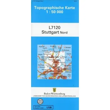 Topographische Karte Baden-Württemberg Stuttgart Nord