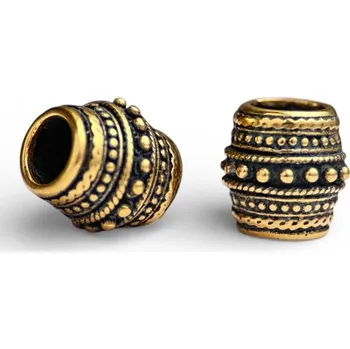 Přívěsek Drakkaria KORÁLEK do vousů - soudek, bronz