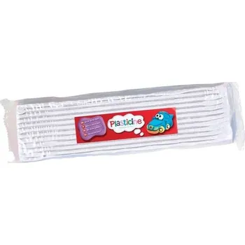 Modelovací hmota Jednobarevná plastelína 400g - bílá #24, modelovací hlína pro profesionální animátory a modeláře,