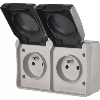 Elektrická zásuvka Hermetická Elektrická Zásuvka Emos šedá