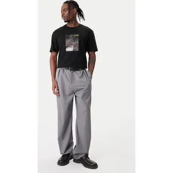 Pánská móda HUGO T-Shirt Doreston 50554319 Černá Regular Fit S