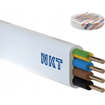 elektrický kabel Plochý instalační kabel YDYp NKT 4 x 1,5