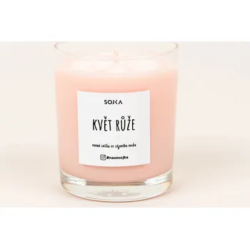 Svíčka Sójová vonná svíčka – růže Sojka 1 ks
