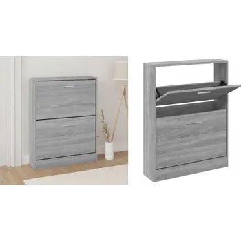 Botník Šedý dub sonoma, Botník, 59x17x81 cm