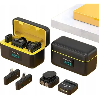 Mikrofon Bezdrátový mini mikrofon s klipem a magnetickým uchycením, 2 ks