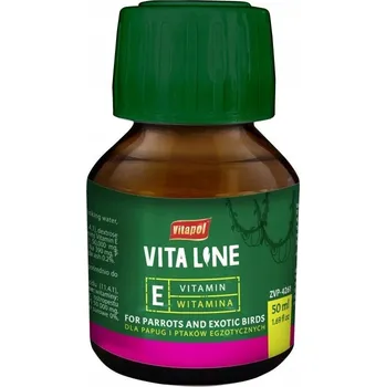 Krmivo pro ptáka Vitamíny a aminokyseliny Vitapol vitamín E pro papoušky a exotické ptáky 0,05 l