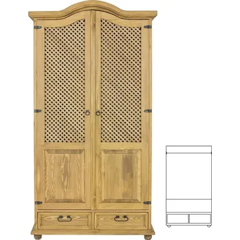 Ložnice Skříň SF709 povrchová úprava - včelí vosk Přírodní včelí vosk